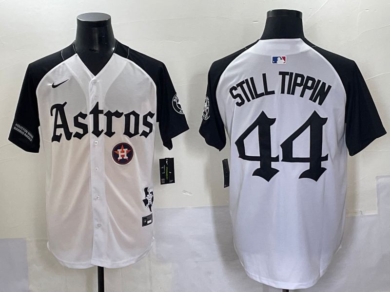 Men 2025 Houston Astros 44 Still Tippin White Black Five generations Joint Name Nike MLB Jersey style 13